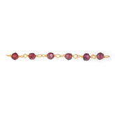 CHG-127-GA 18K Gold Overlay Beading & Extender Garnet Chain Beads Bali Designs Inc